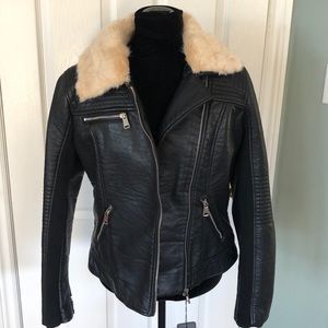 Ci Sono Leather bomber jacket